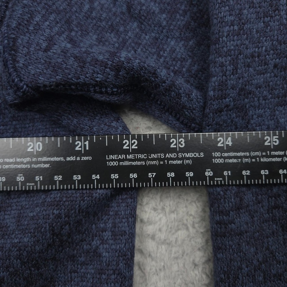 Woolrich Blue Heather Quarter Zip Sweater Fleece Pullover Mens Large Hiking - Picture 7 of 11